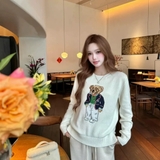 Áo len RALPH LAUREN kem gấu xanh