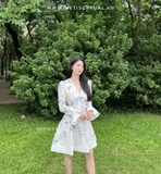 Váy ZIMMER MANN ngắn hoa xanh