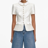 Áo SELF PORTRAIT sequin trắng