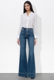 Quần jean ALICE OLIVIA 5 khuy ống vẩy