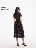 Váy SELF PORTRAIT ren đen nơ eo