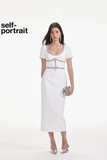 Váy SELF PORTRAIT cổ nơ viền đá 2 màu