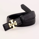 Belt TORY BURCH đen logo vàng