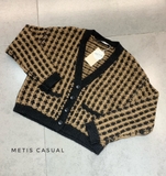 Cardigan VALENTINO nâu viền đen