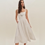 Váy REFORMATION 2 dây linen 2 màu