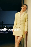 Áo Tweed SELF PORTRAIT vàng cổ trắng