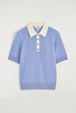 Polo COS xanh cổ trắng