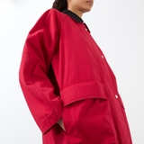 Áo khoác THE ROW đỏ cổ đen