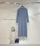 Váy len Maje xanh trơn