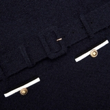 Váy dạ tweed SELF PORTRAIT navy kèm belt