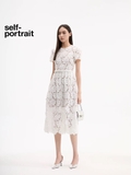 Váy SELF PORTRAIT ren trắng cộc tay
