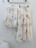 Set Zimmermann áo + chân váy hoa dài