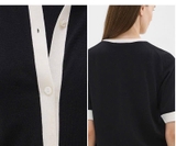 Áo len THEORY cộc cải viền