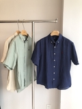 Sơ mi RALPH LAUREN cộc tay linen 3 màu