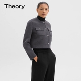 Áo dạ cừu THEORY ghi túi 2 bên AUTH