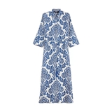 Váy MAX MARA lụa hoa xanh