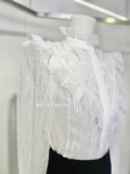 Sơ mi ALICE OLIVIA ren trắng
