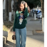 Áo len RALPH LAUREN xanh cổ vịt