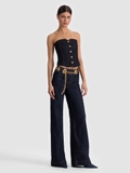 Quần jean ALICE OLIVIA belt xích vàng