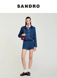 Áo khoác SANDRO jean cải nâu