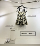 Váy Alice+ Olivia 2 dây họa tiết hoa bling