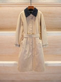 Trendcoat MAJE cổ nhung navy