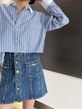 Chân váy CELINE denim túi 2 bên