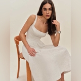 Váy REFORMATION 2 dây linen 2 màu