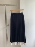 Chân váy SANDRO navy viền kem (có set)