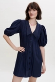 Váy SANDRO navy dập ly