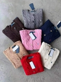 Cardigan RALPH LAUREN vặn thừng khuy sừng 2026