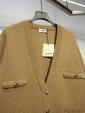 Cardigan SANDRO nâu dáng rộng