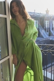Váy ZARA sơ mi linen túi ngực 3 màu