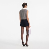 Chân váy SELF PORTRAIT tweed navy (có set)