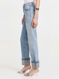 Quần jean ALICE OLIVIA xắn gấu bling
