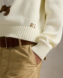 Áo len RALPH LAUREN kem gấu nâu