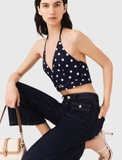 Áo MAJE navy cổ yếm chấm bi ( CÓ SET )