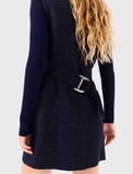 Váy MAJE sát nách navy bling