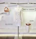 Váy SELF PORTRAIT cổ tròn khuy trước