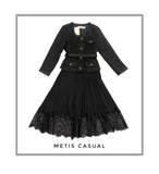 Váy SELF PORTRAIT đen midi dáng dài