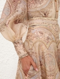 Chân váy ZIMMERMANN hoa nâu (có set)