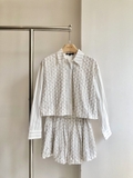 Sơ mi MAJE trắng đính cườm (có set)