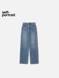Quần jean SELF PORTRAIT xanh đá