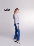 Khoác len dạ Maje túi 2 bên nhũ