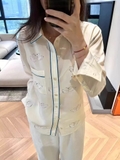 Sơ mi BURBERRY lụa họa tiết