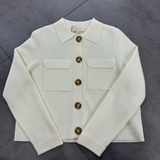 Áo len SE'ZANE cổ bẻ túi ngực