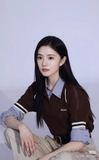 Polo MIUMIU nâu viền trắng