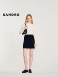 Váy len SANDRO đen trắng