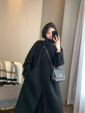 Áo dạ HM cổ vuông dáng dài