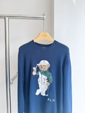 Áo len RALPH LAUREN navy quần yếm trắng